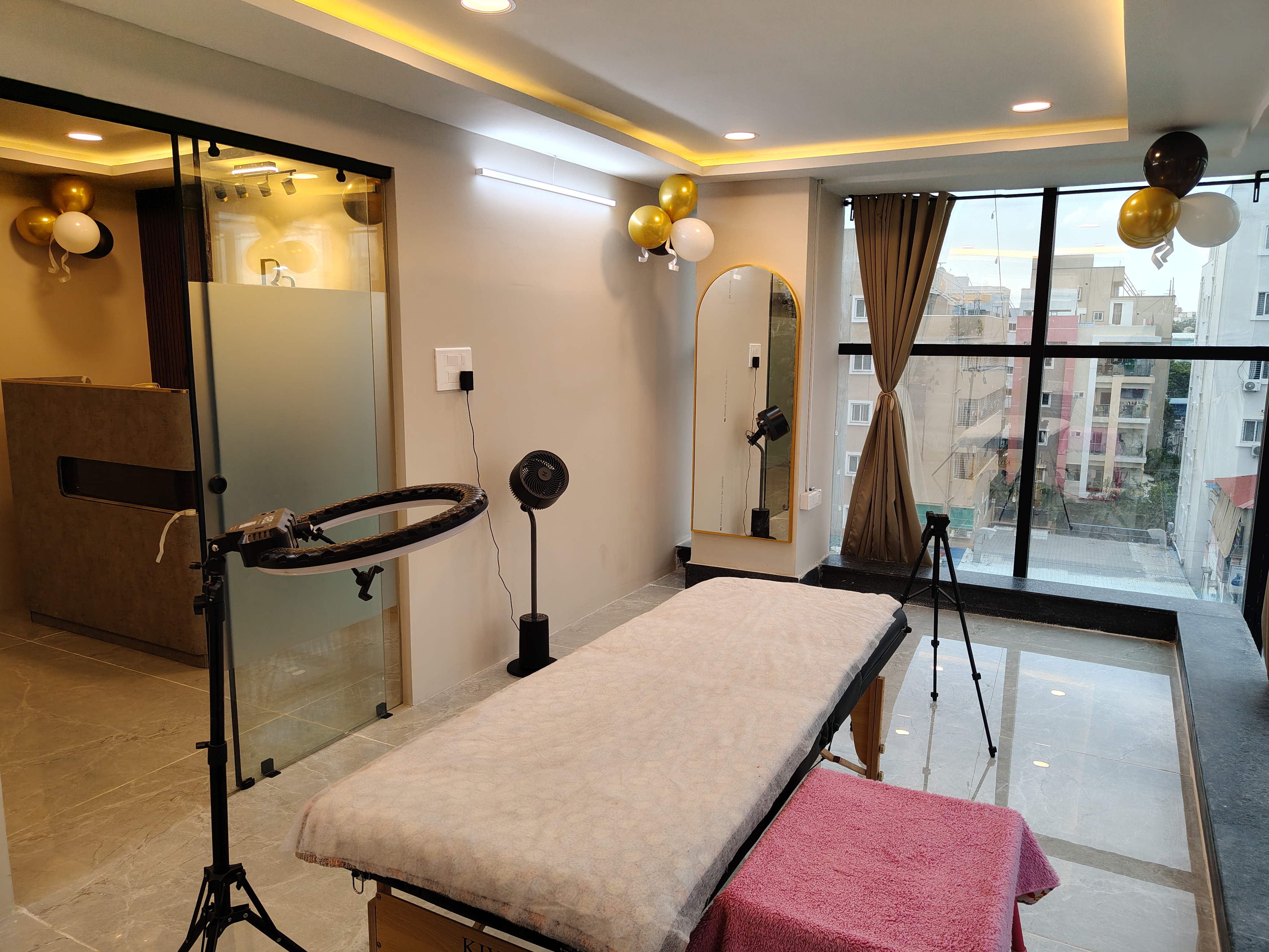 Treatment room at Browfairy PMU studio, Kondapur